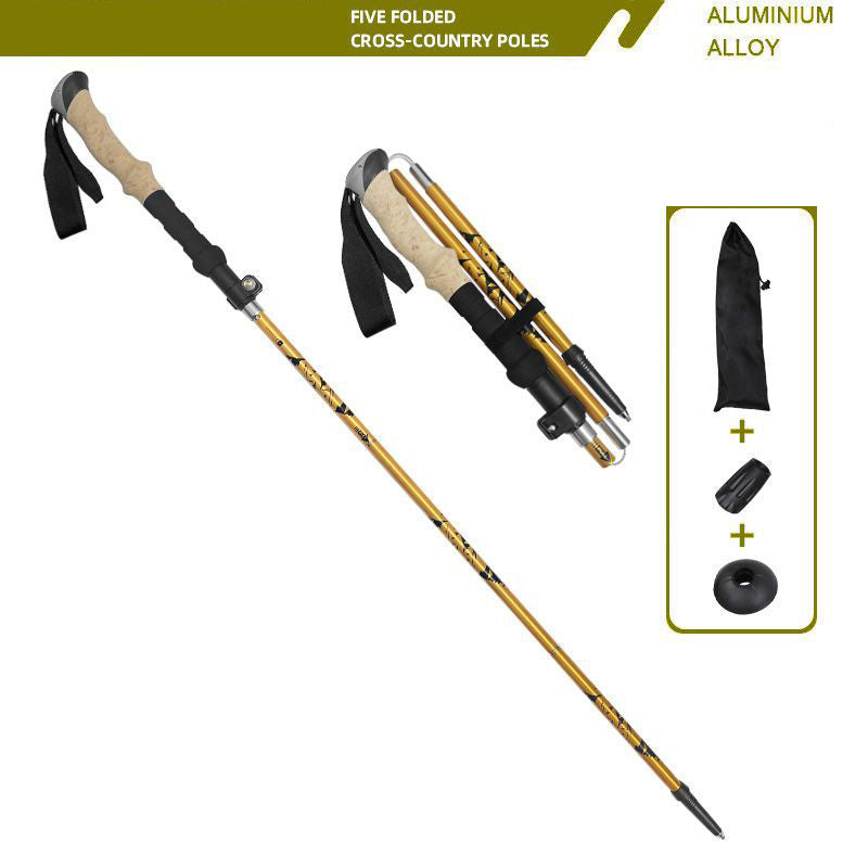 Adjustable Walking Stick Trekking Aluminum alloy Climbing Stick